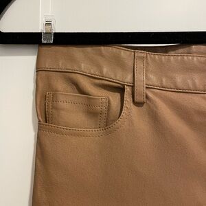Theory ‘Bristol’ Lamb Leather Pants in Cognac Brown/Camel Tan Size 0 (XS)